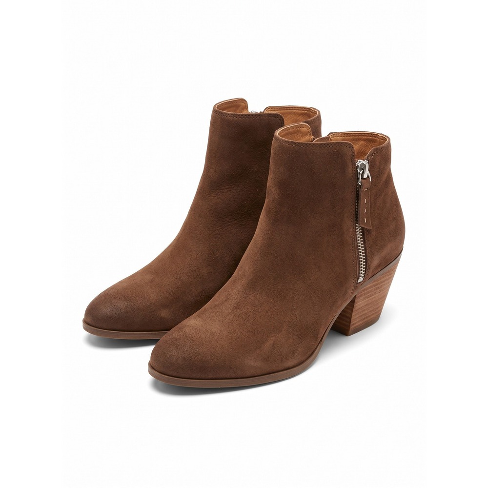 Frye Judith Suede Boots Cognac Brown Zip Booties Western Cowgirl Luxury Size 7